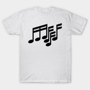 Black Musical Notes T-Shirt